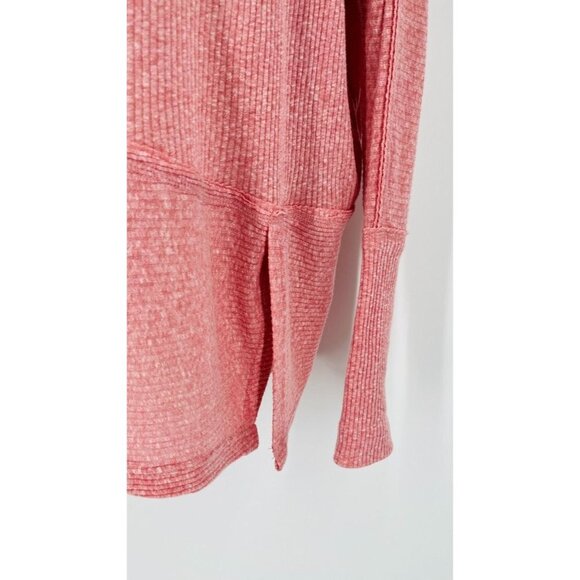 Free People We the Free Oversized Knit Tunic Top Pink Knit Size S Long Sleeve - Picture 4 of 12